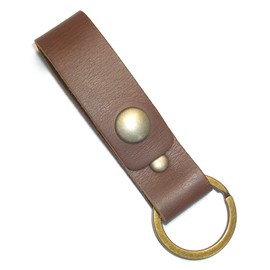 Leather Workshop Satou Key Ring, Simple, Genuine Leather, Leather, Leather Belt Loop, Keys, Motorcycle, Men's, Women's, Made in Japan, Braun