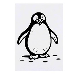 'Penguin Waddling on the Ice' Temporary Tattoo - Water Resistant, Skin-Safe, Non-Toxic Transfer (TO00071507)