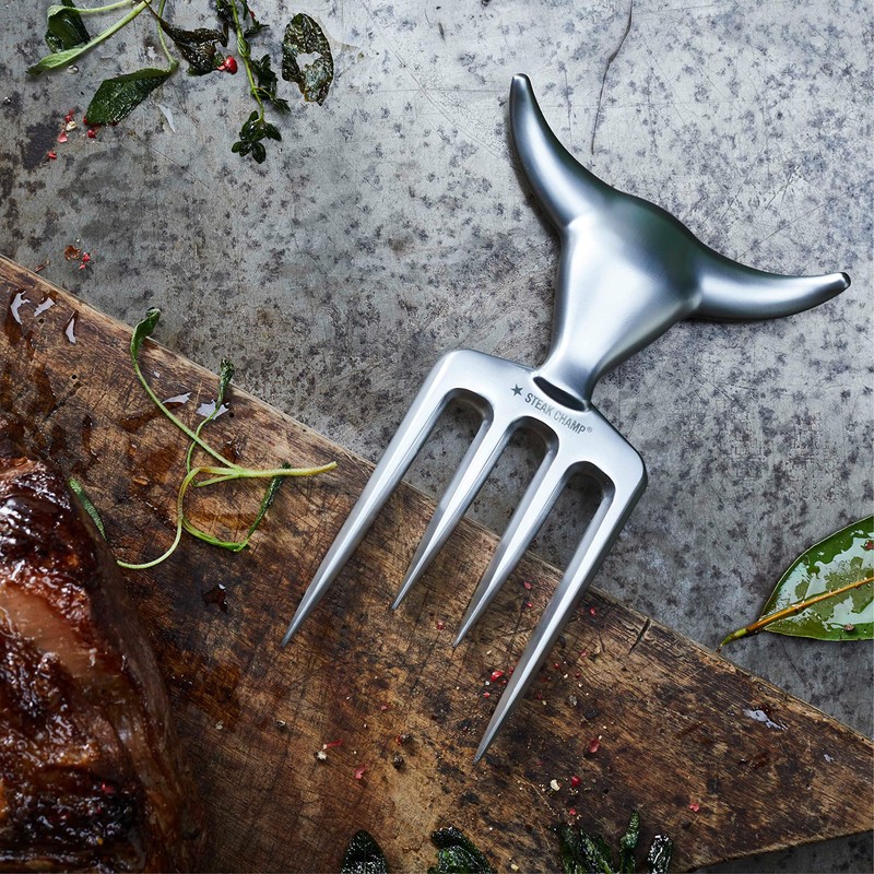 Steak Champ Leather Holster for Bull Fork Meat Fork: Leather