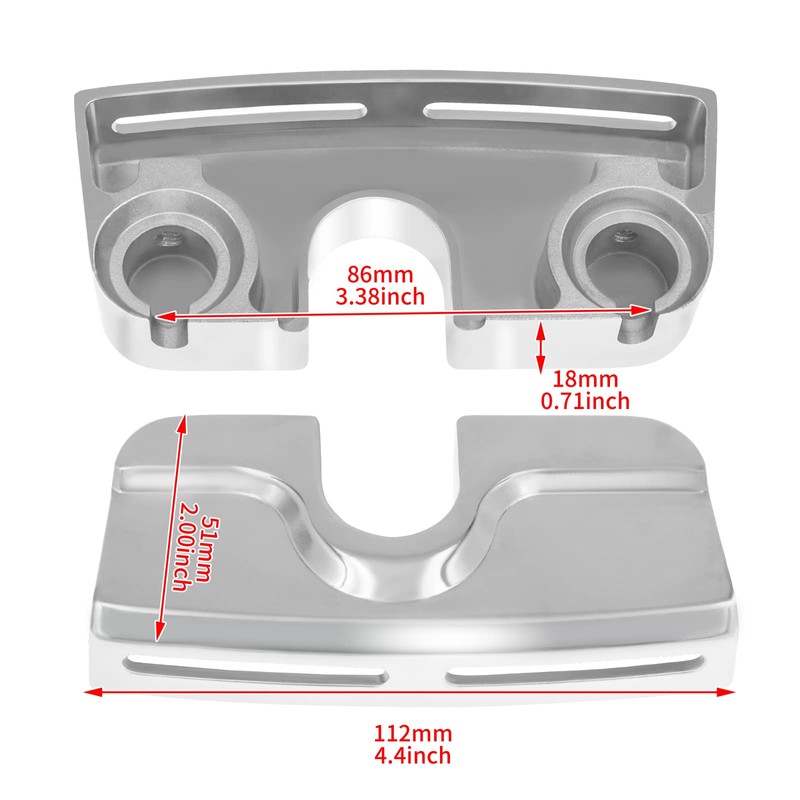 HDBUBALUS Left&Right Chrome Spark Plug Head Bolt Covers Fit for