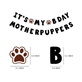 It’s My Bday Motherpuppers, Funny Dog Birthday Banner, Dog Paw Party Bunting Sign, Puppy Dog Pennant Decor