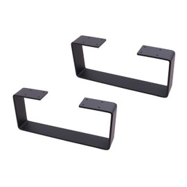 2 x 6"Coffee Table Legs,U Shaped Heavy Duty Solid Steel Table Legs,Cabinet Legs,Sofa Legs,Black