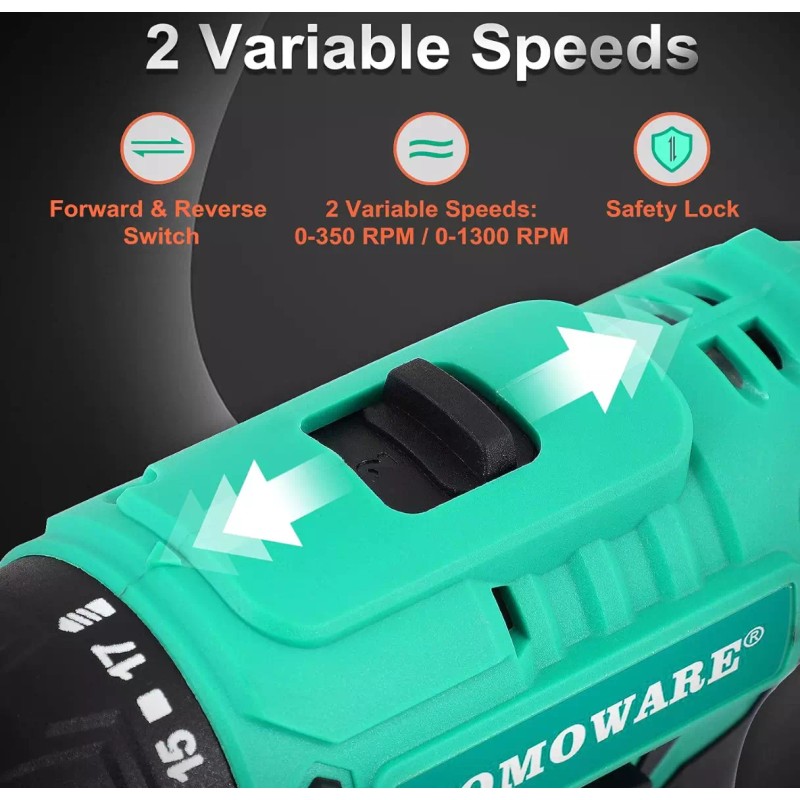 Undisclosed COMOWARE 20V Cordless Drill, Electric Power Drill Set with