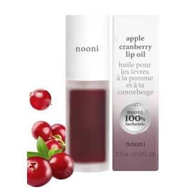 NOONI NOONI Korean Vegan Lip Oil - Applecranberry, 0.12 Fl Oz + Cleansing Oil - Snow Aqua 0 LHA Toning Pore Care Facial Oil Cleanser, 6.76 Fl.oz Bundle