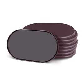 Ezprotekt 8 Pcs Reusable Furniture Sliders and Gliders for Carpet Surfaces – Moving Heavy Furniture Quickly and Easily with Furniture Sliders Oval Brown