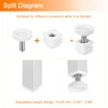 QUARKZMAN Furniture Leveling Feet, 8 Sets 20x20mm - Square Adjustable