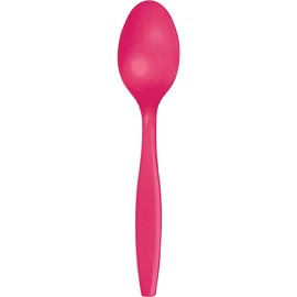 Creative Converting Premium PL Spoons, One size, Hot Magenta