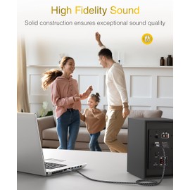 BlueRigger 3.5mm Stereo Audio Cable (25FT, 24K Gold Plated Jack, Auxiliary Cable, Male to Male, Hi-Fi Sound) – Aux Cord for Headphones, Home Car Stereo, Speaker, Amplifier, Phones, Tablets, Laptops