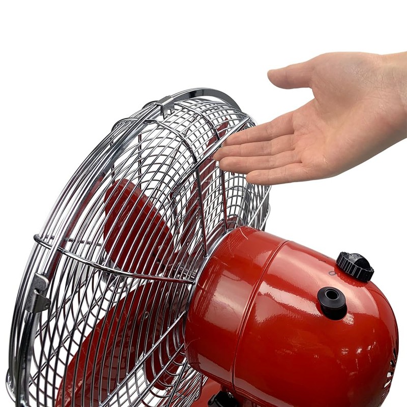 Good Housekeeping Retro 12" All-Metal Table Fan (92611) with 3