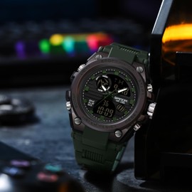 BR.K Brother King Mens Watches Heavy Duty Digital Wrist Watch LED Stopwatch Multi-Function Analog Watches Tactical Military Watch for Men