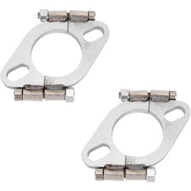2Pcs Exhaust Flange, 2inch Steel Flat Oval Split Repair Exhaust Flange Replacement Kit