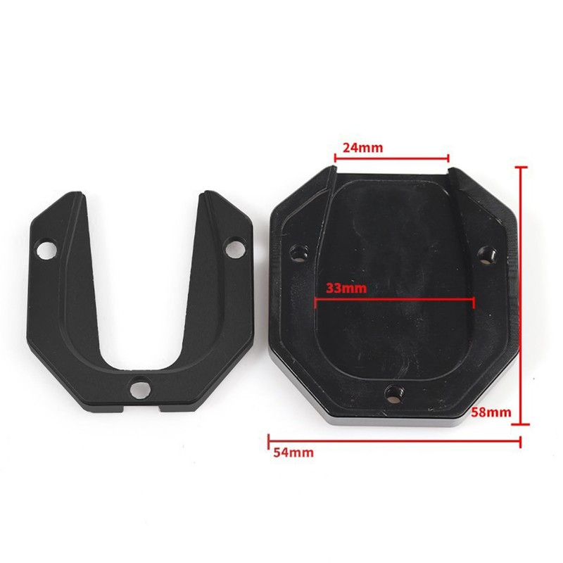 Okaywork Motorcycle Stand Foot Side Extension Pad, Motorcycle Side Stand