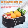 JXFUKAL - Portabicicletas trasero con cubierta de lluvia, 7L/9L/10L/12L impermeable