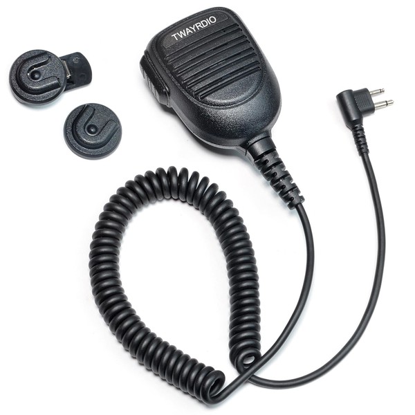 TWAYRDIO Speaker Microphone Mic with Removable Clip Compatible with Motorola