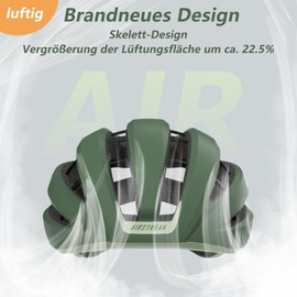 GLAMVILLA Road Bike Helmet for Men and Women, City Trekking Bicycle Helmet, Professional Competition, Ultra Light Ventilated Bicycle Helmet with Skeleton Magnetic Buckle (Dark Green, L)