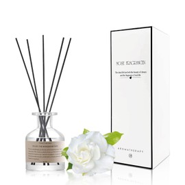 Pierides Reed Diffuser Set,4.1 oz(120ml) Gardenia Scented Diffuser with 5 Essential Oil Diffuser Sticks,Home Fragrance Reed Diffuser for Bedroom Bathroom Office (Gardenia)
