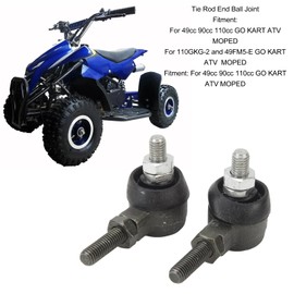 1Pair Tie Rod End Ball Joint Metal Tie Rod Connecting Ball Joint M8 Thread High Strength Tie Rod Ball Joint For 110GKG‑2 49FM5‑E GO KART ATV MOPED