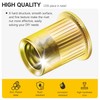 Mywish 200Pcs 1/4-20 Rivet Nuts, Yellow-Zinc Carbon Steel Flat Head