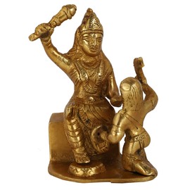GURU JEE Brass Murti Diosa hindú Maa Baglamukhi Ídolo figura regalo religioso para decoración del hogar Pooja Mandir Templo