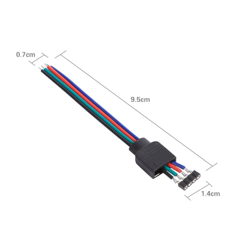 Conector de 4 pines, conector sin soldadura para tira de