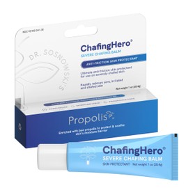 Dr Sosnowski's ChafingHero® Anti-Chafe Balm | Soothes Severe Chafing & Protects from Friction | Propolis, Camphor, Coconut Oil | Arms, Thighs, Bra | Athletes or Everyday | Fragrance-Free, 1 oz