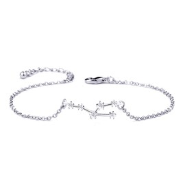 BOCHOI 12 Zodiac Sign Bracelets for Women, Girls, Mum, Daughter, Girlfriend, Gift, Birthday Bracelet, Silver/Gold/Rose Gold, Stainless Steel