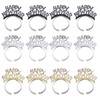 BinaryABC Happy New Year Headband Tiara,New Years Party Favor,New Years