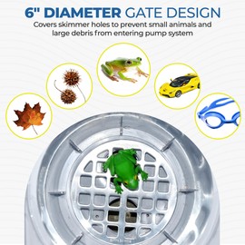 The Skimmie Basket Buddy Grate Keeps Debris from Pump Line - Sacrificial Aluminum Anode Grate Helps Prevent Pool Equipment Corrosion