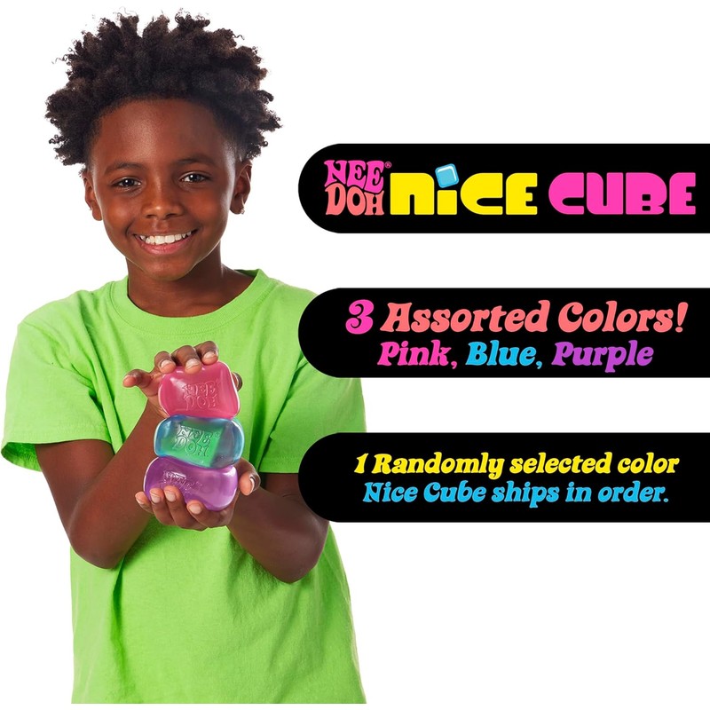 Needoh Nice Cube - Sensory Squeeze Toy with Super Solid