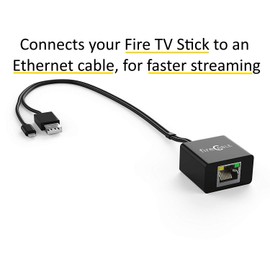 fireCable Ethernet Adapter for FireStick & Streaming Media Players (Connects TV Stick to Ethernet Cord for Blazing Streaming Speeds)