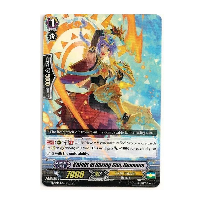 4x Knight of Spring Sun, Conanus PR/0341EN Vanguard TCG English
