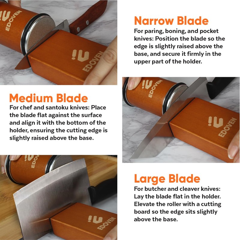Rolling Knife Sharpener Kit - Beech Wood Magnetic Rolling Sharpener