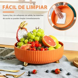 Organizador de Cosméticos, Organizador de Maquillaje, Organizador de Cosméticos de Sobremesa Giratorio 360 Grados, Almacenamiento de Cocina, Bandejas 