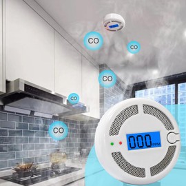 4 Pack Mini Carbon Monoxide Detectors,CO Monitor Alarm Detector Battery Powered CO Sensor Detector with LCD Digital Display for Home,Travel(Batteries NOT Included)