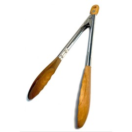 Wooden Kitchen Tongs, 30 cm, Sustainable, for Cooking, Grilling and Serving, No Scratches on Coating, Heat Resistant