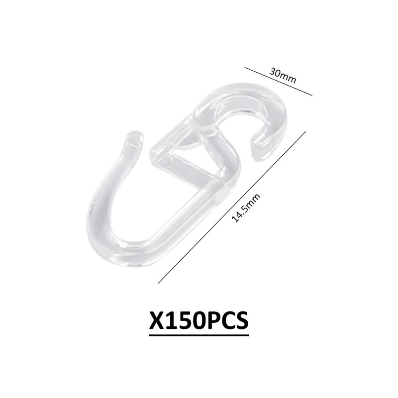 Transparent Curtain Hooks, Plastic Hooks, Curtain Hooks, Shower Curtain Hooks,