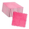 10pcs Plush Puzzle Floor Foam Mat Tiles Fluffy Cuttable Anti