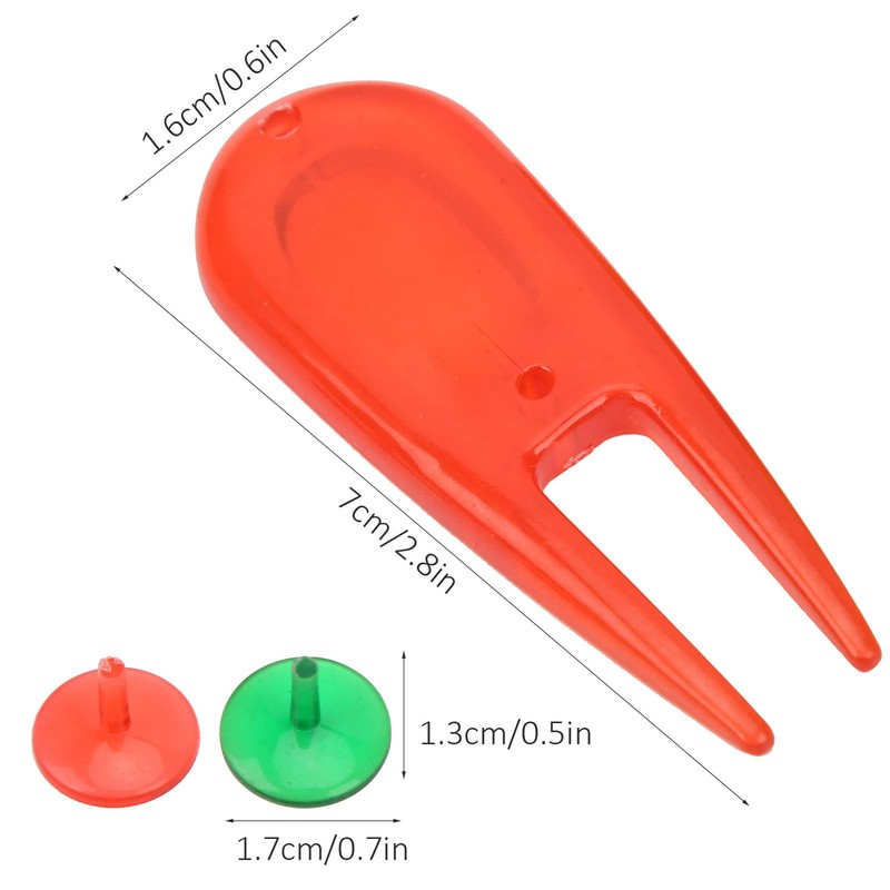 Alvinlite 8pcs Golf Divot Repair Tools, Plastic Golf Pitchforks Golf