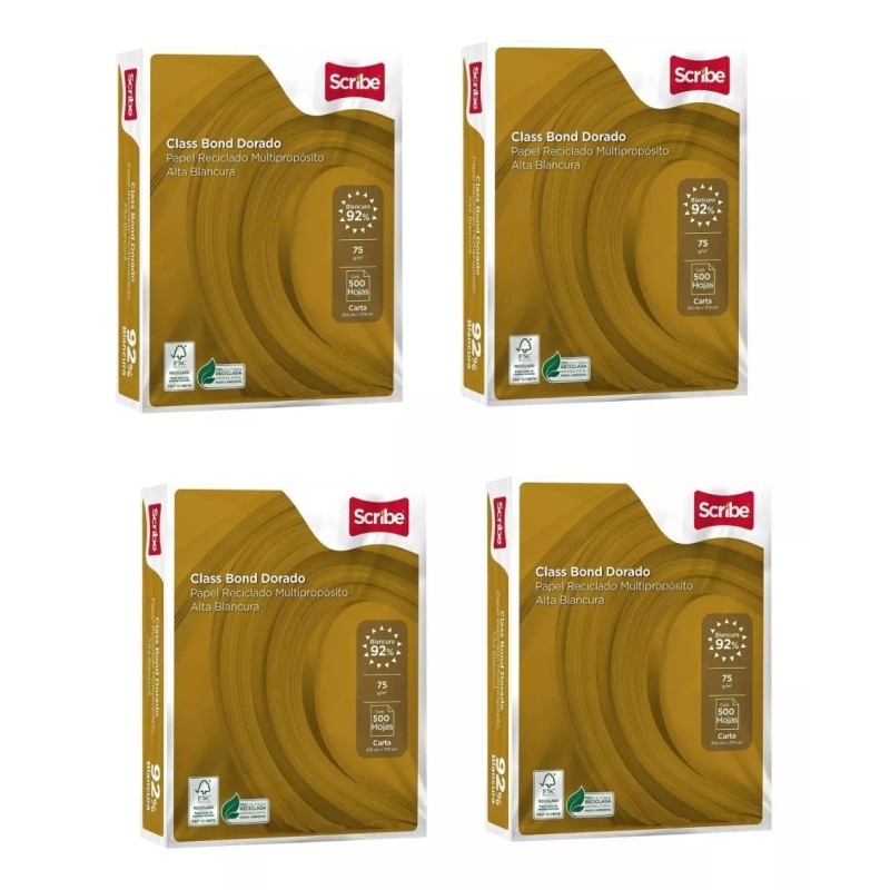 Scribe 4 Paques Papel Bond Dorado Scribe C/ 500 H