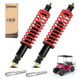 10L0L Heavy Duty Coil Springs Golf Cart Front/Rear Shock Absorber Kit for EZGO TXT, Medalist 1994-up Gas or Electric, OEM# 70928-G01 70630-G01 76418-G01 70248-G01 70324-G01 76419-G01 (Red)