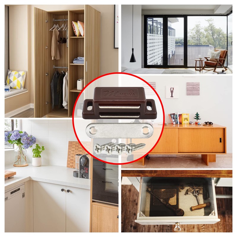 12Pack 15lbs Cabinet Magnets Magnetic Door Catch for Kitchen Closet