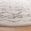 SAFAVIEH Tulum Collection 10' Round Ivory/Grey TUL268A Moroccan Boho Distressed
