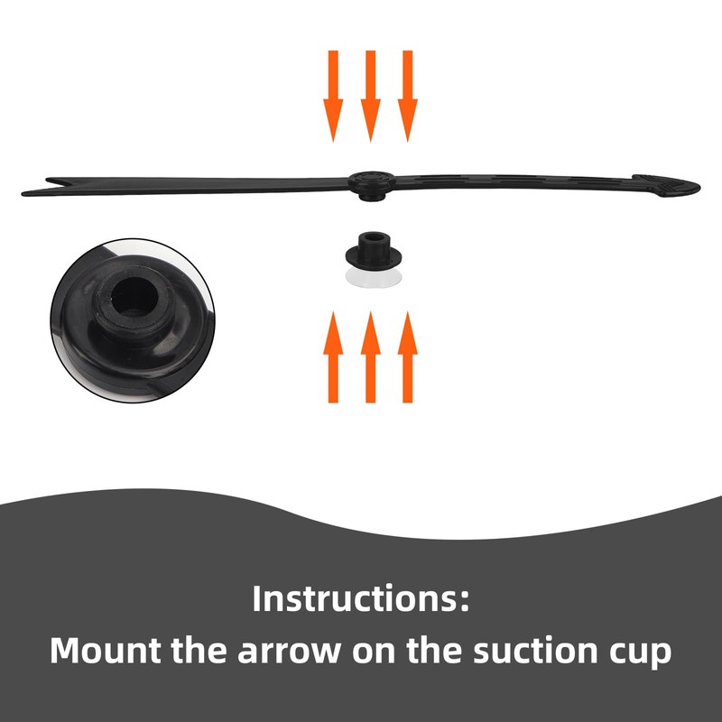 Gosknor 2pcs Large Arrow Spinner, Black Detachable Plastic Arrow Spinner