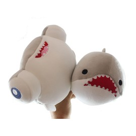 Set of 2 Plush Sharks - Great White and Hammerhead Shark with Googly Eyes Stuffed Animal Toy - Soft Squishy Sea Aquatic Animal Stuffie