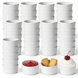 Giantree 48 Pack White Ceramic Mini Ramekins 2 oz