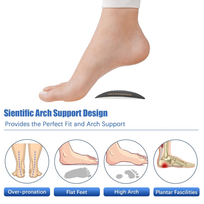 Arch Support Inserts for Flat Feet, Self Adhesive Latex Arch
