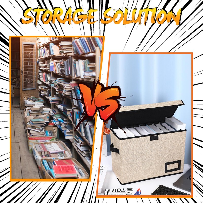 Chuangdi 6 Pcs Comic Book Storage Boxes, Back to School