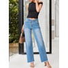 Sidefeel Women's Wide Leg Jeans Diagonal High Waisted Baggy Stretchy