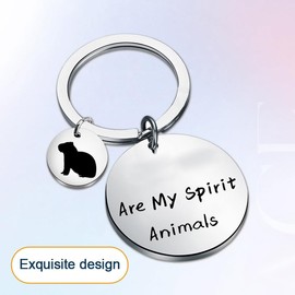 AMBEERT Keychains Cute, Capybara Keyring, Capybara Keychain, Key Rings Women, Jelly Cat Keyring, Keyrings Pendant Toy Handbag Keychain Accessories Birthday Gifts for Kids Adults