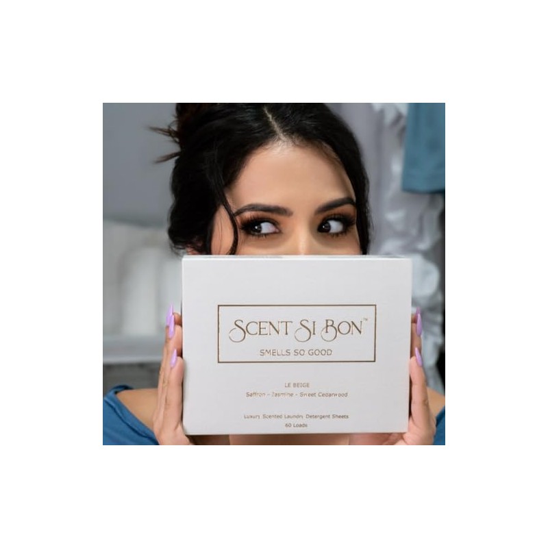 Scent Si Bon Luxury Scented Laundry Detergent Sheets, 60 Loads,